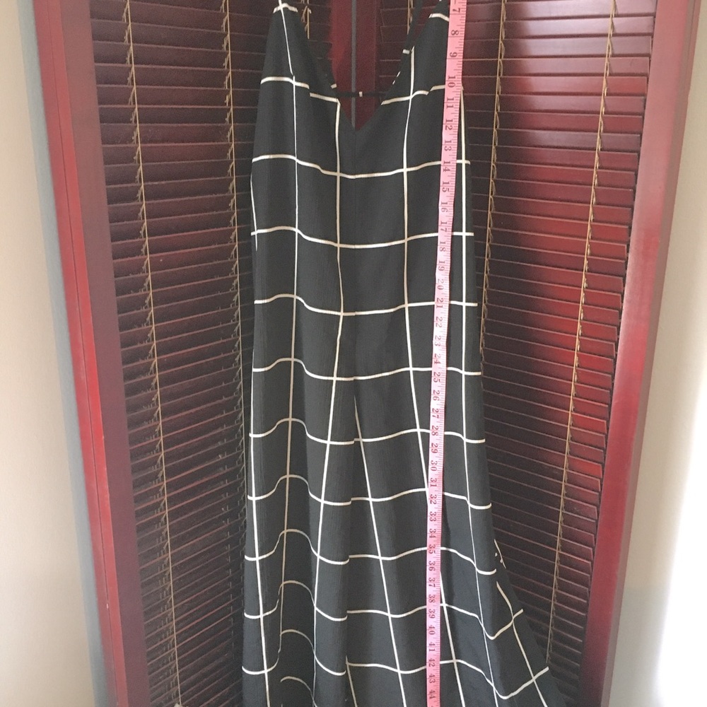 ASOS full length extra wide legged plaid jumpsuit, size 0, worn once!